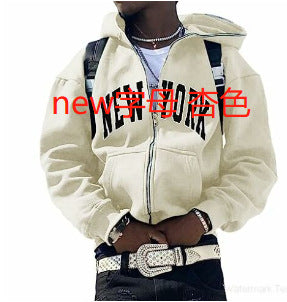 Y2K Vintage Graphic Zip-Up Hoodie  Oversized Streetwear Jacket