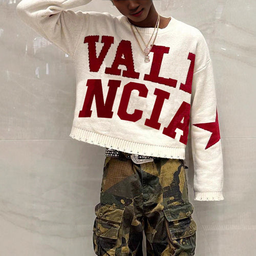 American College Style Vintage Sweater