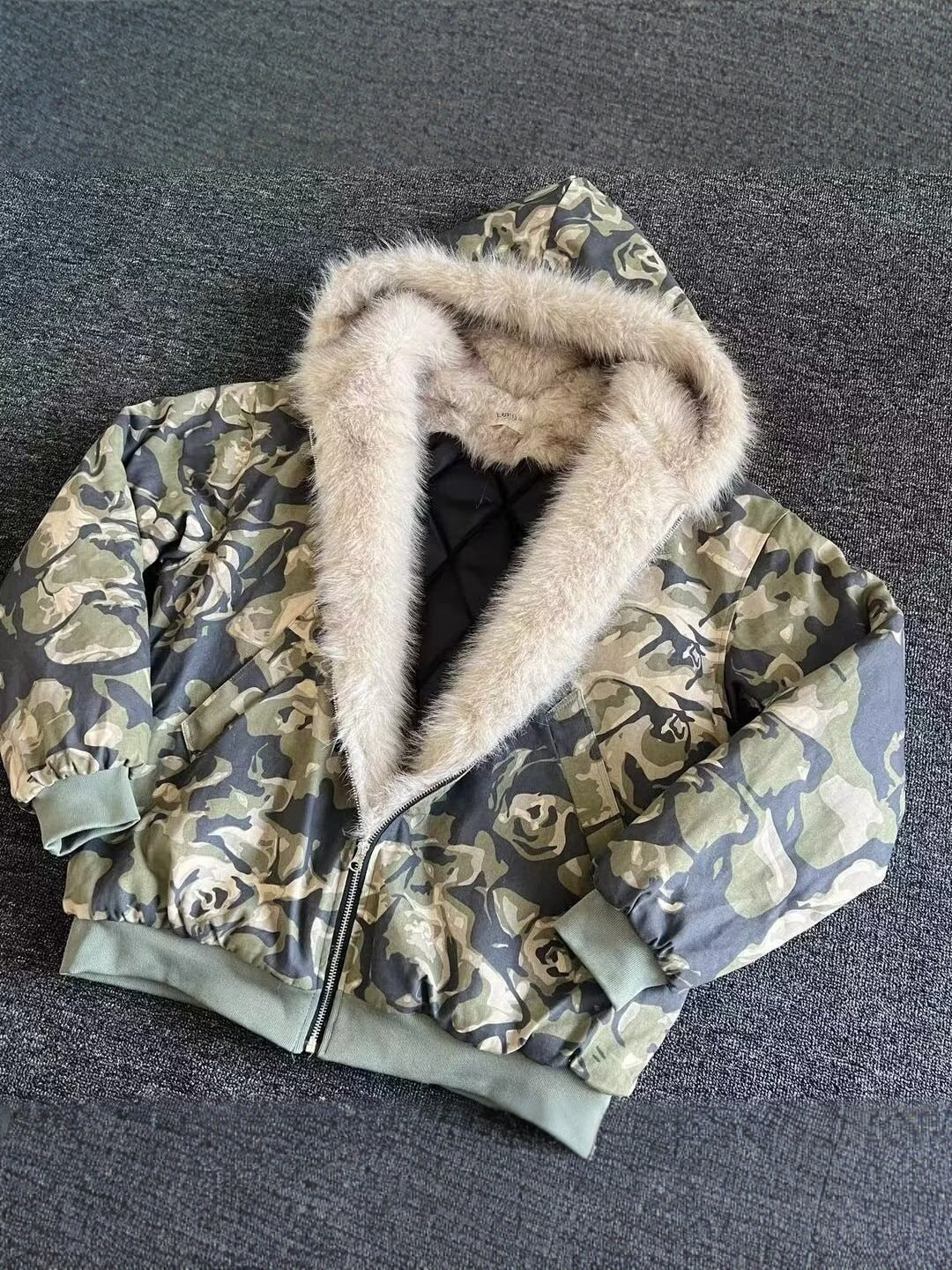 CityVibe Camo Hooded Bomber Jacket