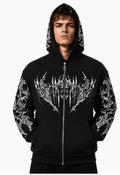 Y2K Dark 3D Graphic Hoodie