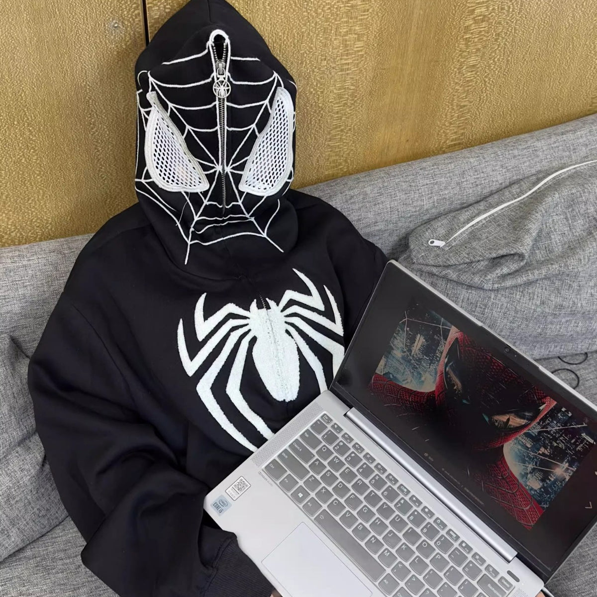 Spider Web Full-Zip Hoodie