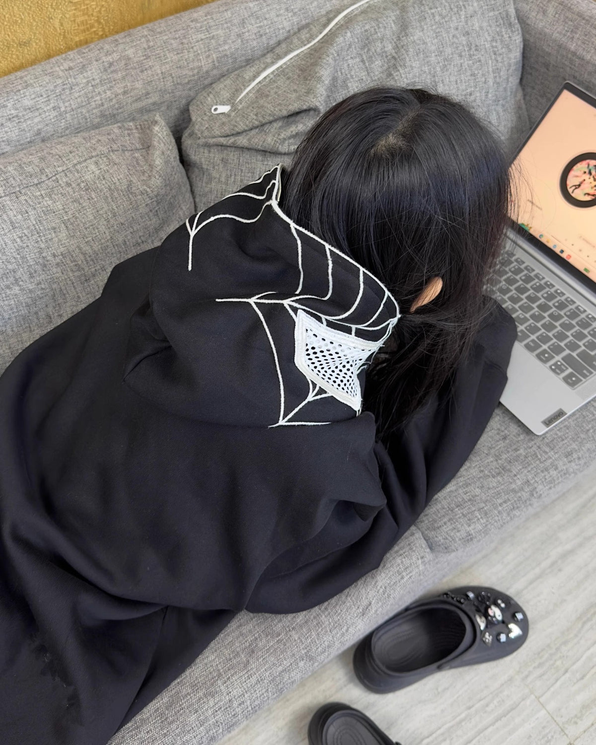 Spider Web Full-Zip Hoodie
