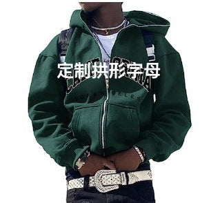 Y2K Vintage Graphic Zip-Up Hoodie  Oversized Streetwear Jacket