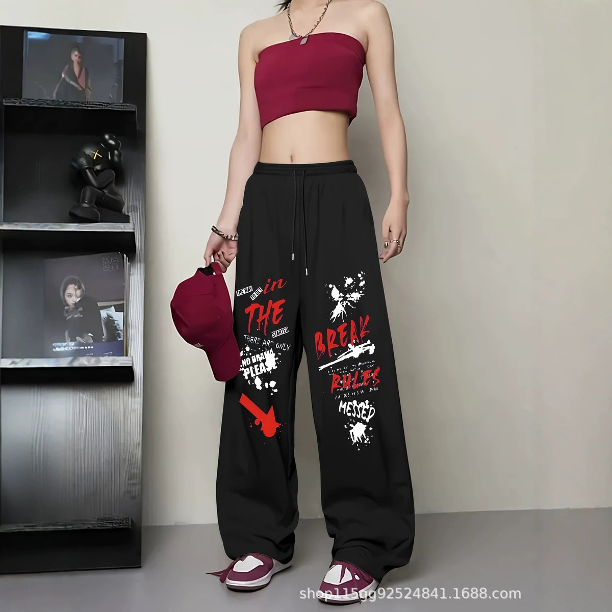 Y2K Break the Rules Wide-Leg Sweatpants