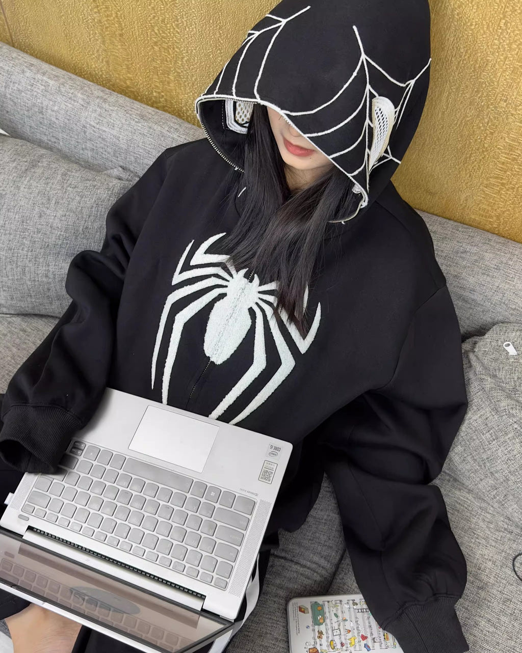 Spider Web Full-Zip Hoodie