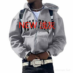 Y2K Vintage Graphic Zip-Up Hoodie  Oversized Streetwear Jacket