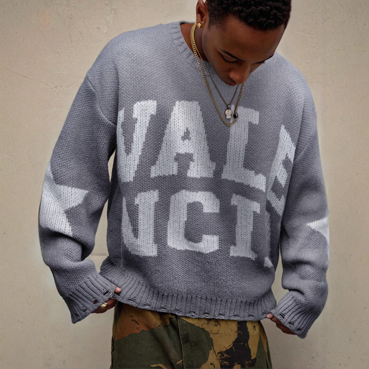 American College Style Vintage Sweater