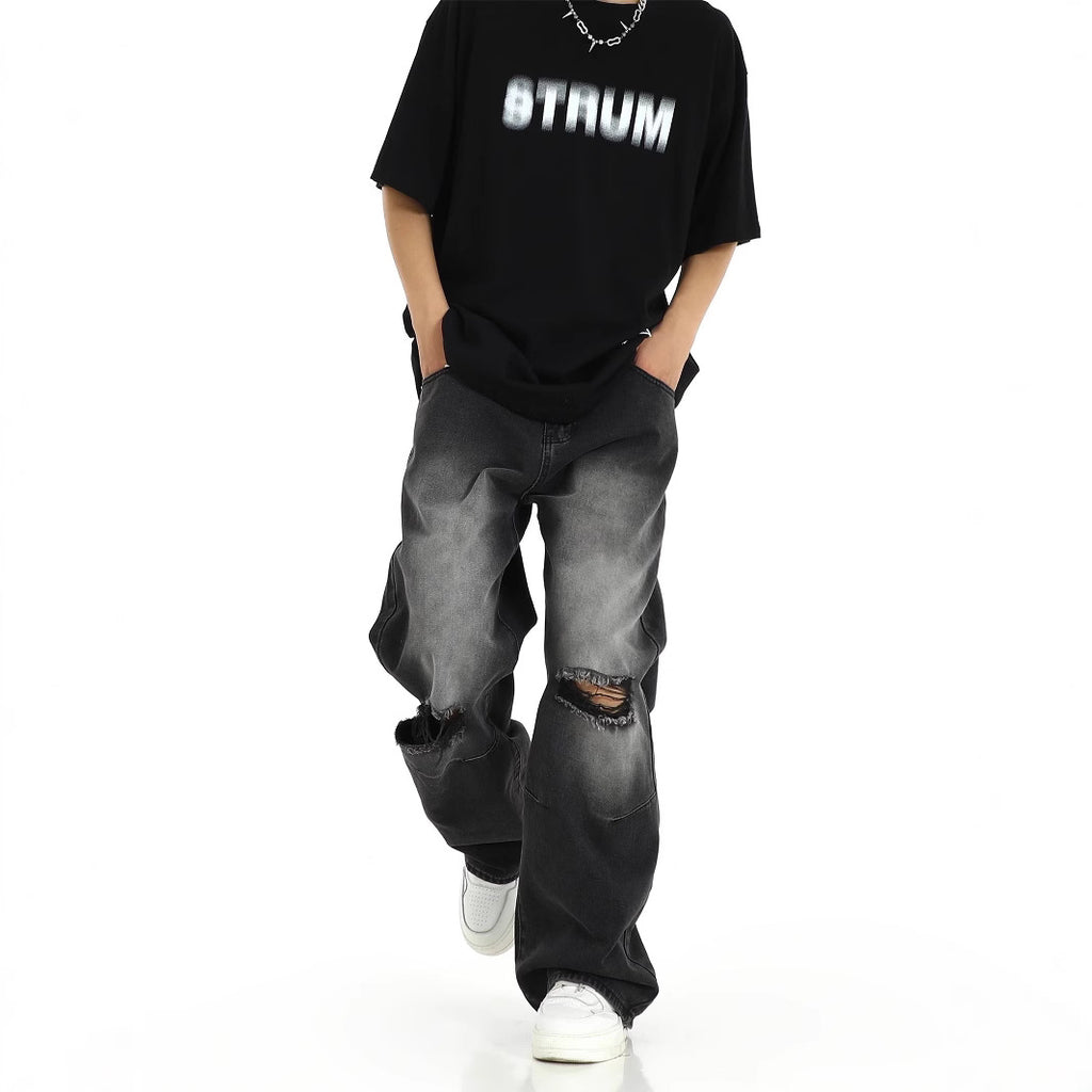 American Street Ripped Straight Jeans