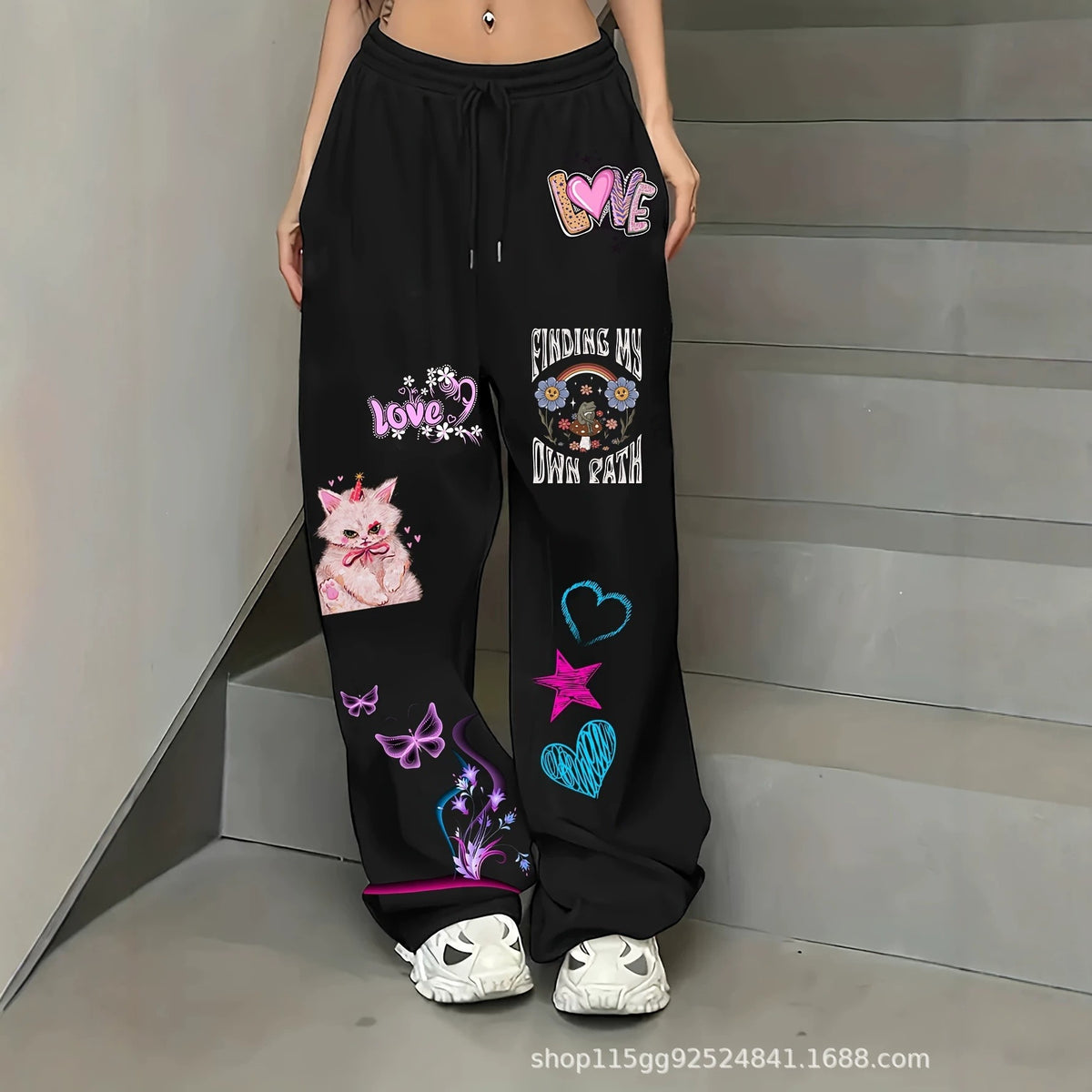 Y2K Break the Rules Wide-Leg Sweatpants