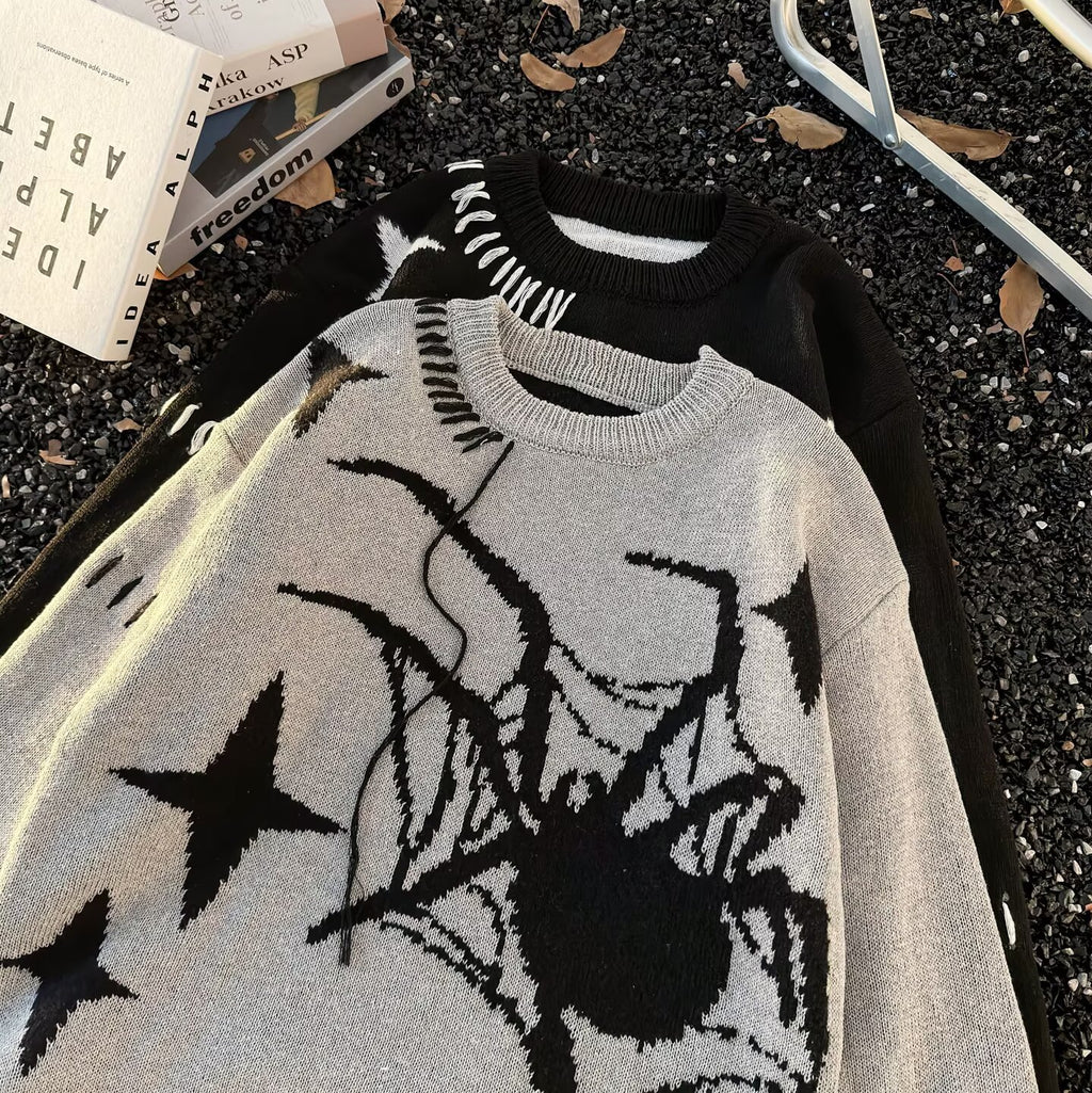 STARVOID Distressed Sweater