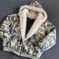 CityVibe Camo Hooded Bomber Jacket