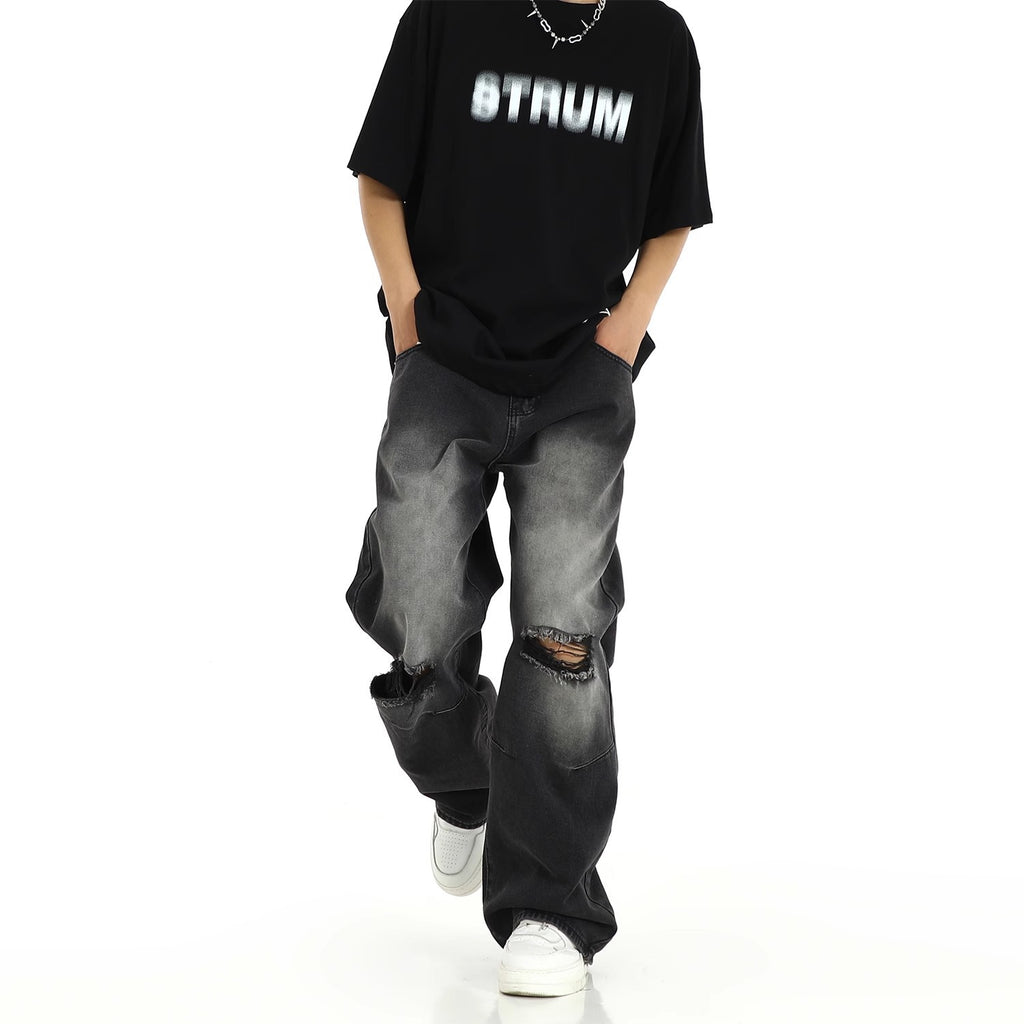 American Street Ripped Straight Jeans