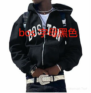 Y2K Vintage Graphic Zip-Up Hoodie  Oversized Streetwear Jacket