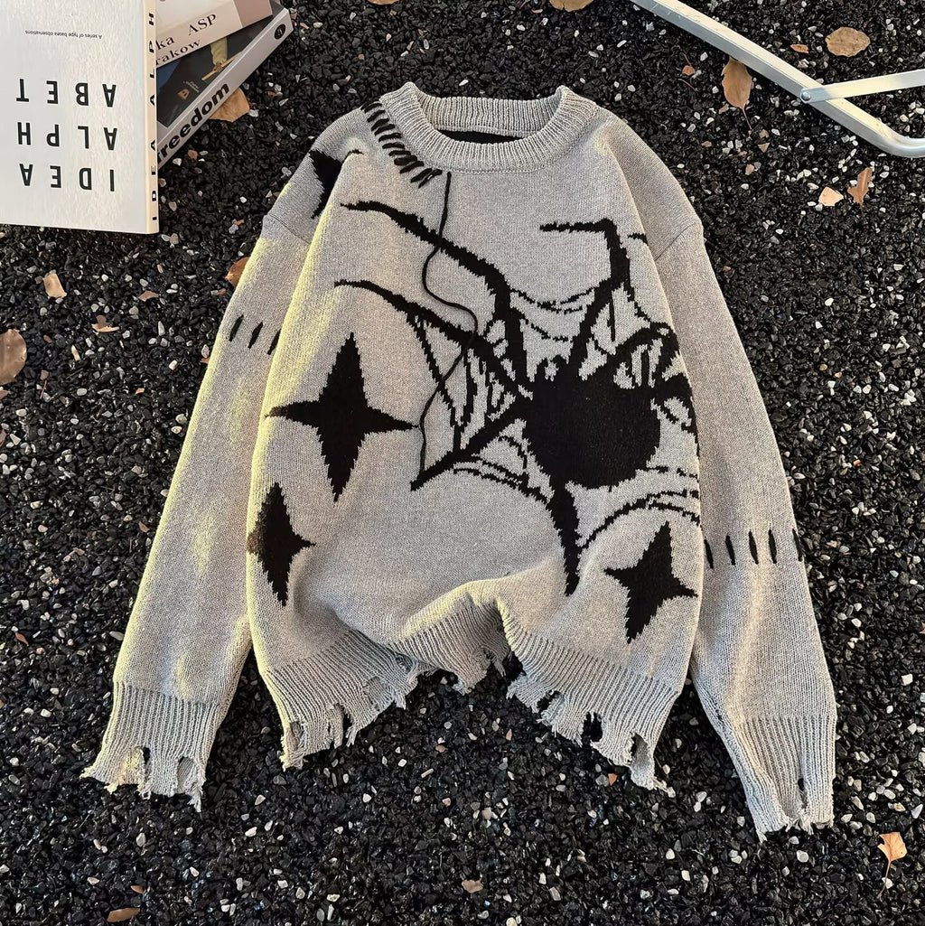 STARVOID Distressed Sweater