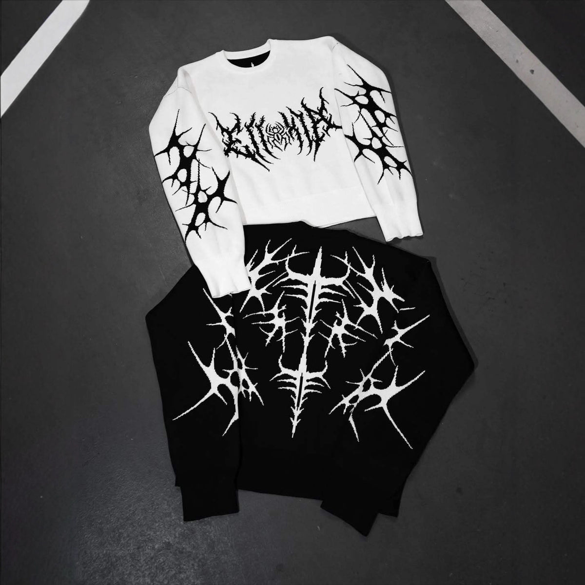 American Color Block Knit Sweater - Unisex Oversized Streetwear