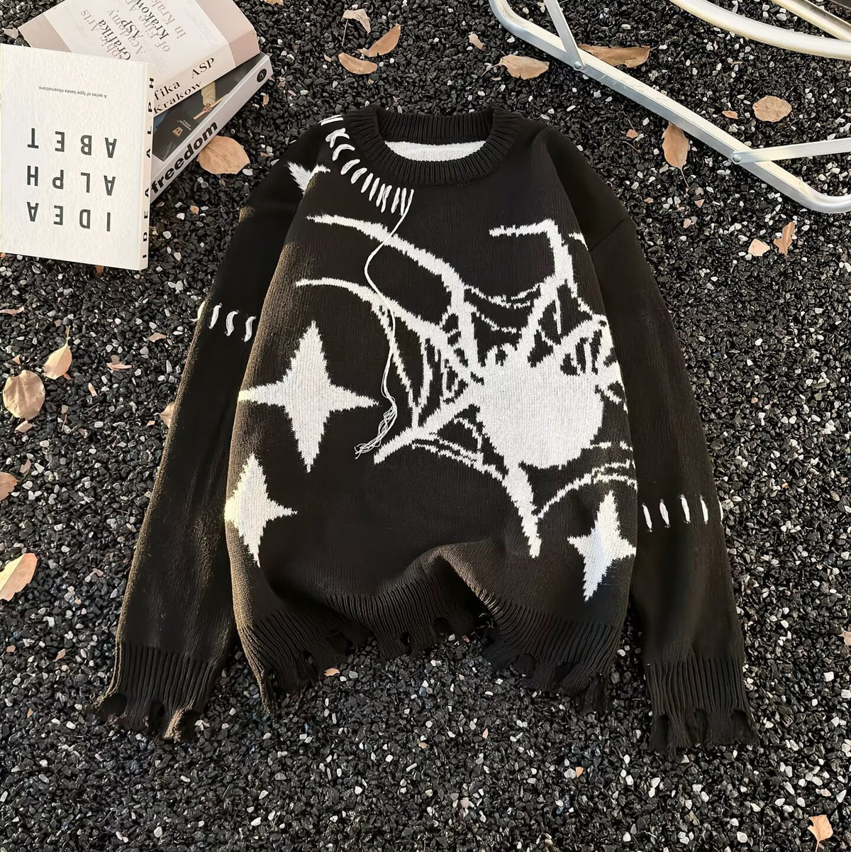 STARVOID Distressed Sweater