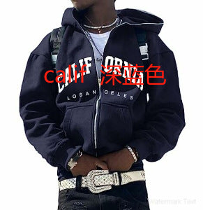 Y2K Vintage Graphic Zip-Up Hoodie  Oversized Streetwear Jacket