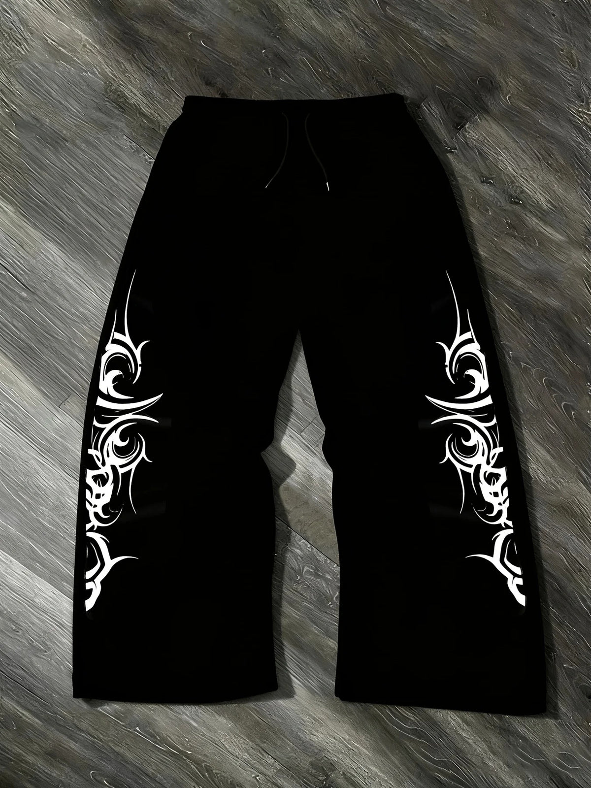 Y2K Gothic Tribal Baggy Sweatpants  Harajuku Streetwear